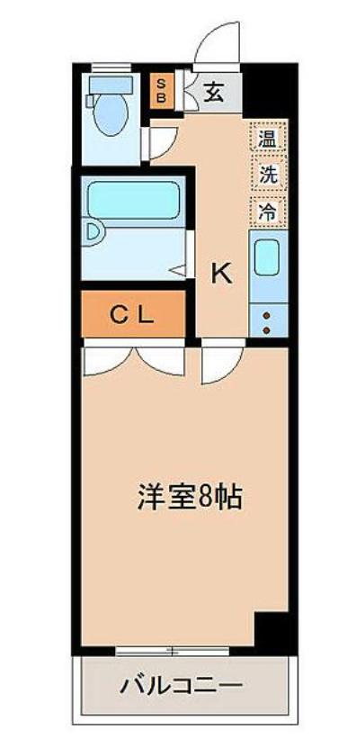 アモール(1K/2階)の間取り写真