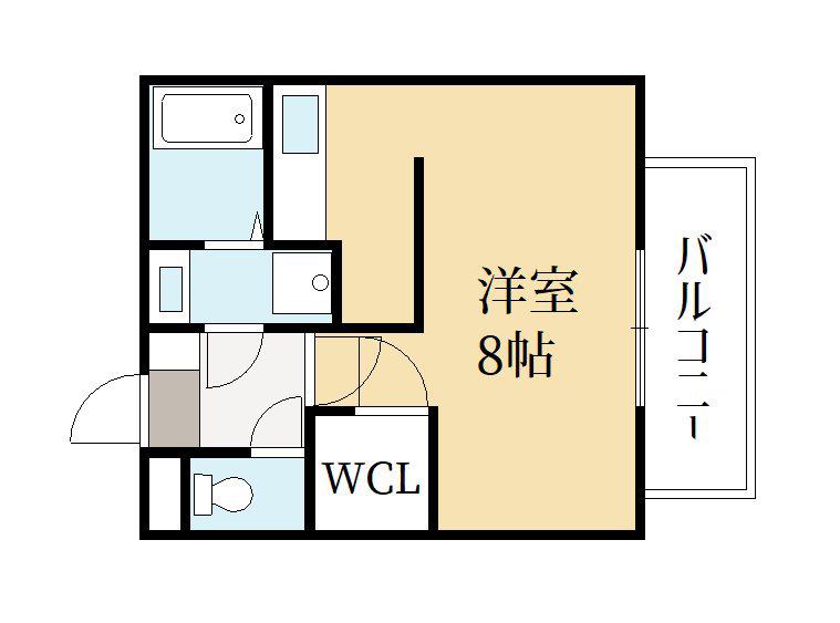 一乗寺北大丸町計画(ワンルーム/4階)の間取り写真