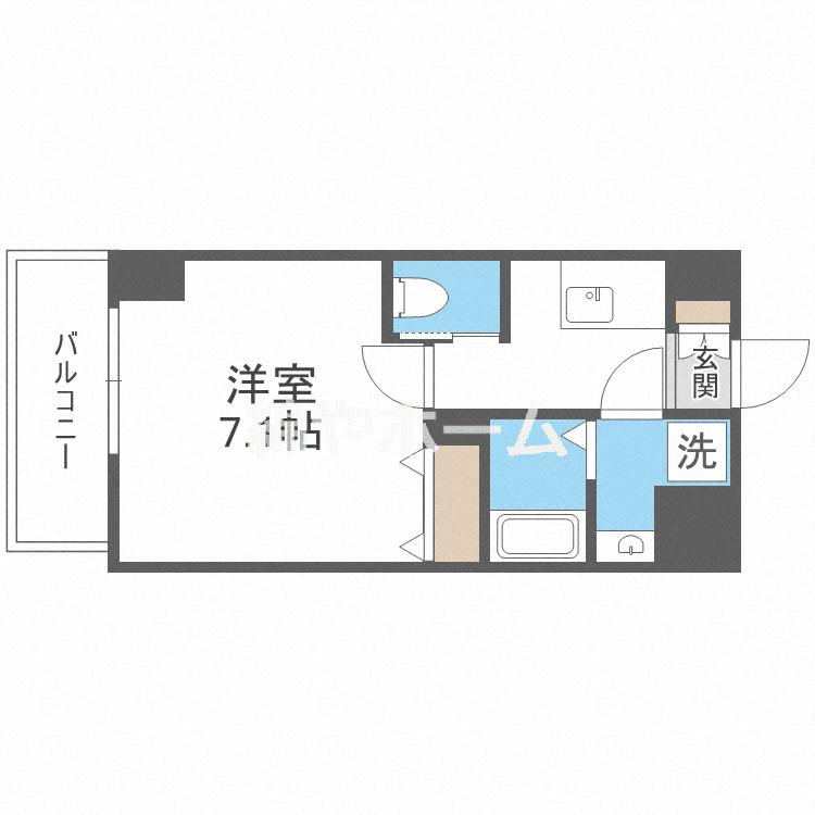 ファステート京橋バリス(1K/3階)の間取り写真
