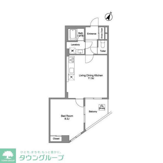 BPRレジデンス練馬富士見台(1LDK/2階)の間取り写真
