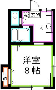 コスモノーマ(1K/2階)の間取り写真