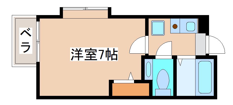 アメニティハイツ須磨寺(1K/2階)の間取り写真