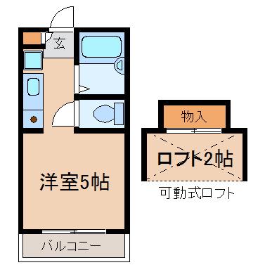 イオボヌール七里ヶ浜(ワンルーム/1階)の間取り写真