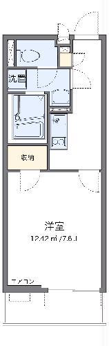 クレイノMOONI(1K/2階)の間取り写真