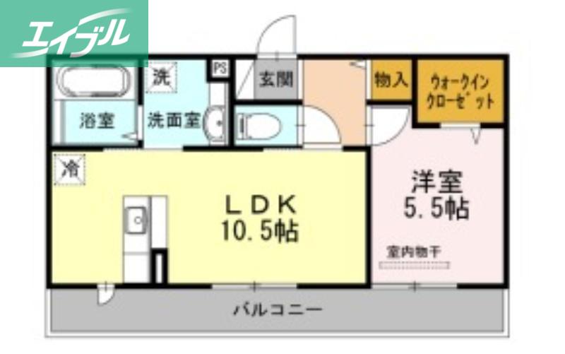 DEAR COURT T・K(1LDK/3階)の間取り写真