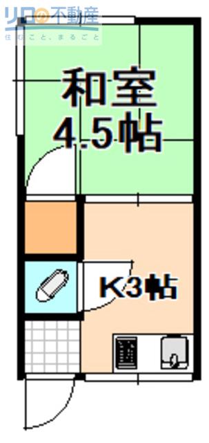 松田文化(1K/2階)の間取り写真