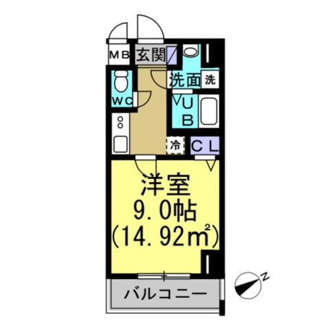プリミエール常滑駅前(1K/3階)の間取り写真