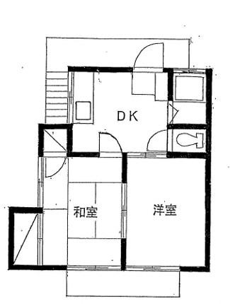 浜竹ユーホーム(2DK/2階)の間取り写真