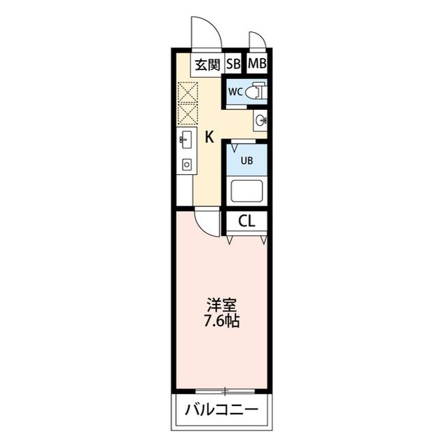 A・CITY守山元郷(1K/3階)の間取り写真