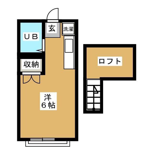 エステートピアえるむ(ワンルーム/2階)の間取り写真