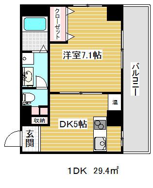 セレブコート2(1DK/1階)の間取り写真