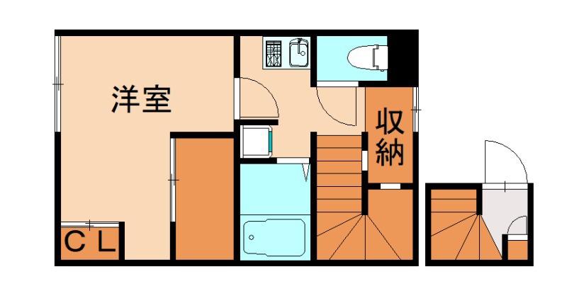 レオパレス神在(1K/2階)の間取り写真