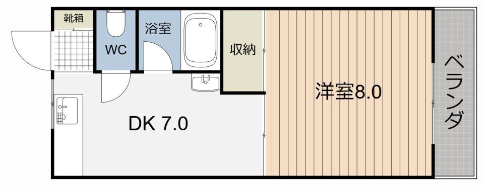 南紫ビル(1DK/3階)の間取り写真