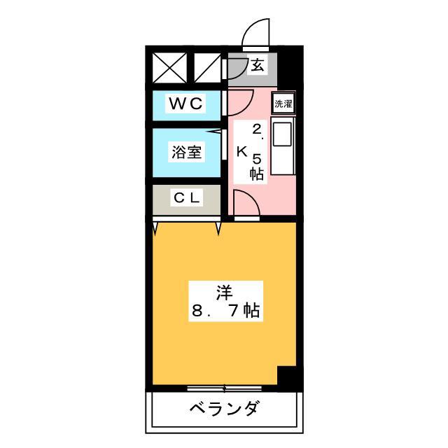 ルミエール青山III(1K/7階)の間取り写真
