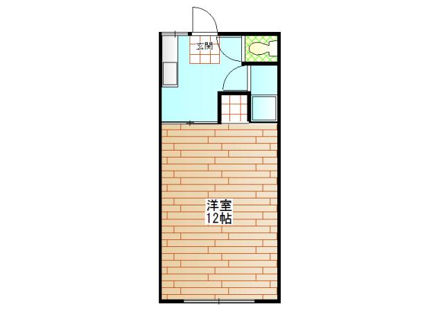 大成アパート(1K/1階)の間取り写真