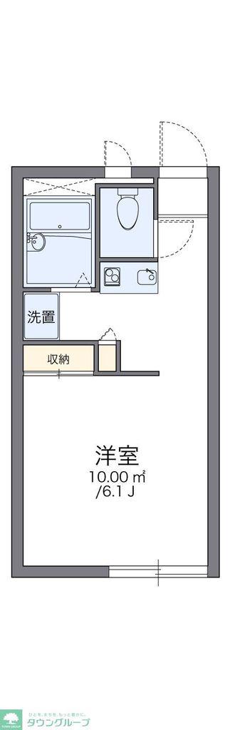 レオパレスエスティー湘南A(1K/2階)の間取り写真