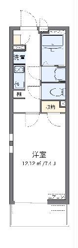 クレイノクーラルガル(1K/3階)の間取り写真