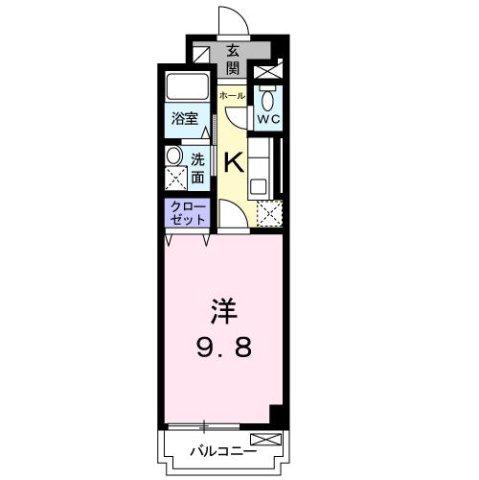 サニーヴィラ(1K/1階)の間取り写真