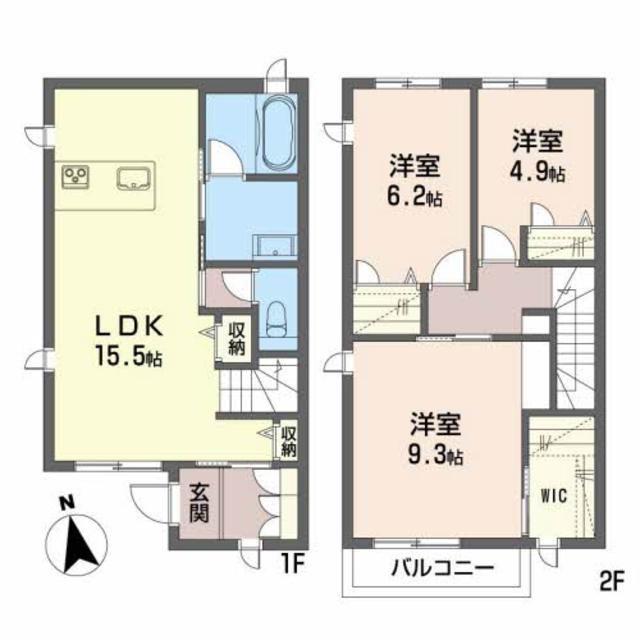シャーメゾン グローカル(3LDK/1階)の間取り写真