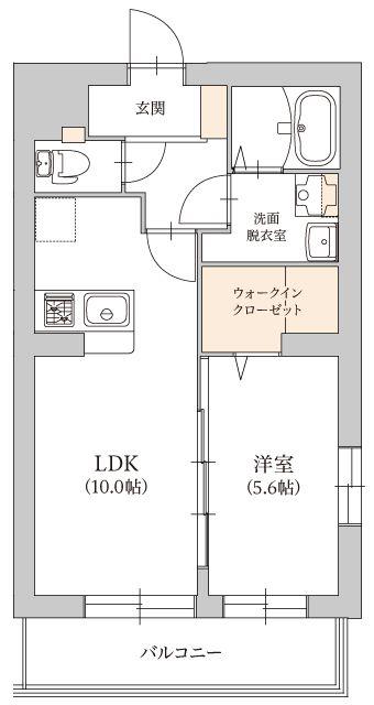 グランノール(1LDK/1階)の間取り写真