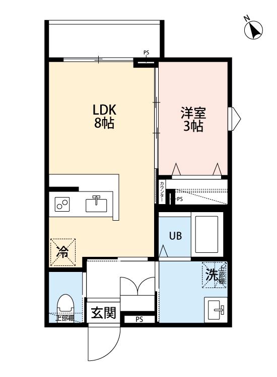 ROBOT HOME 南千住(1LDK/2階)の間取り写真