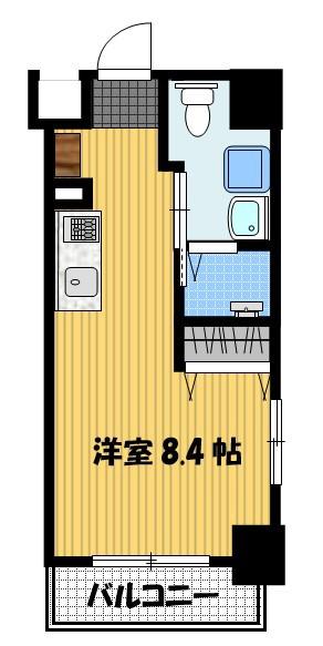 プラムユウ(ワンルーム/7階)の間取り写真