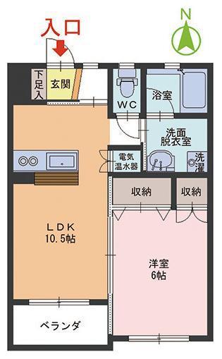 アメニティ御幸(1LDK/1階)の間取り写真