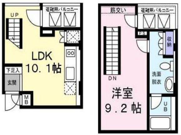 アリス・マナーガーデン銀座ウォーク のあち(1LDK/5階)の間取り写真