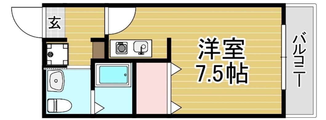 CASAMENTO AGRU(ワンルーム/1階)の間取り写真