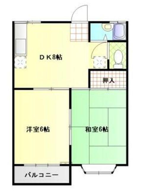 アネックスマツオ(2DK/1階)の間取り写真