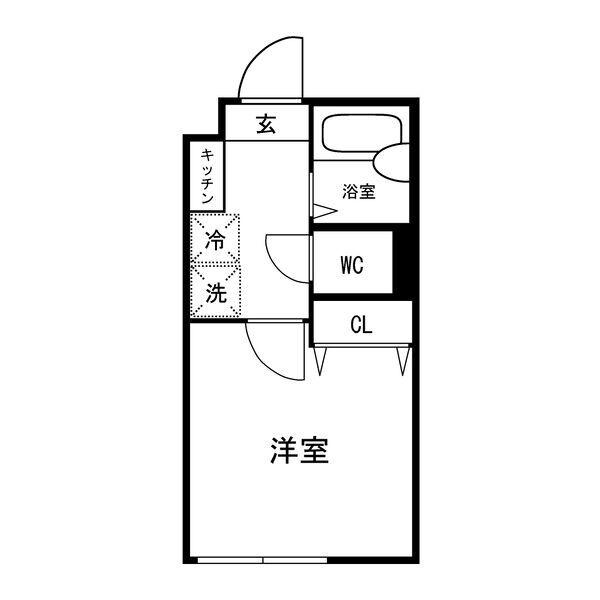 EMILLIA358(1K/2階)の間取り写真
