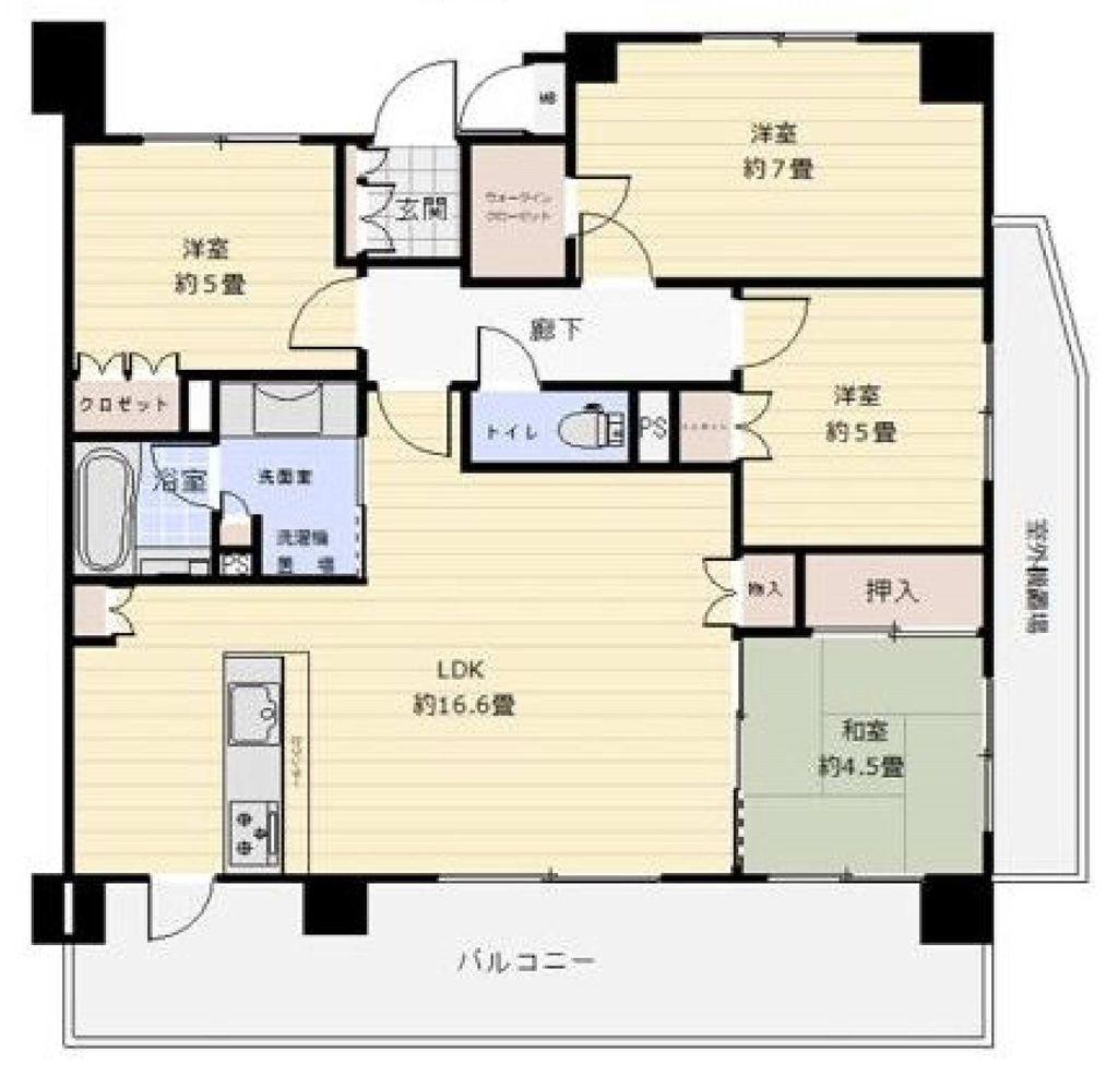 レーベンスクエアリマインドヒルズ(4LDK/2階)の間取り写真