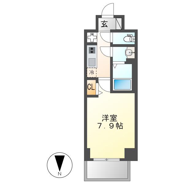 アドバンス名古屋ワイノット(1K/6階)の間取り写真