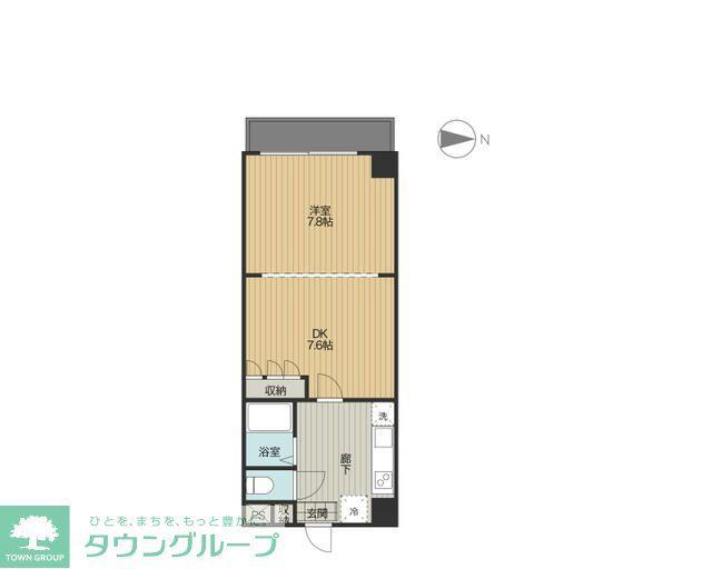 けやきヒルズ南町(1DK/3階)の間取り写真
