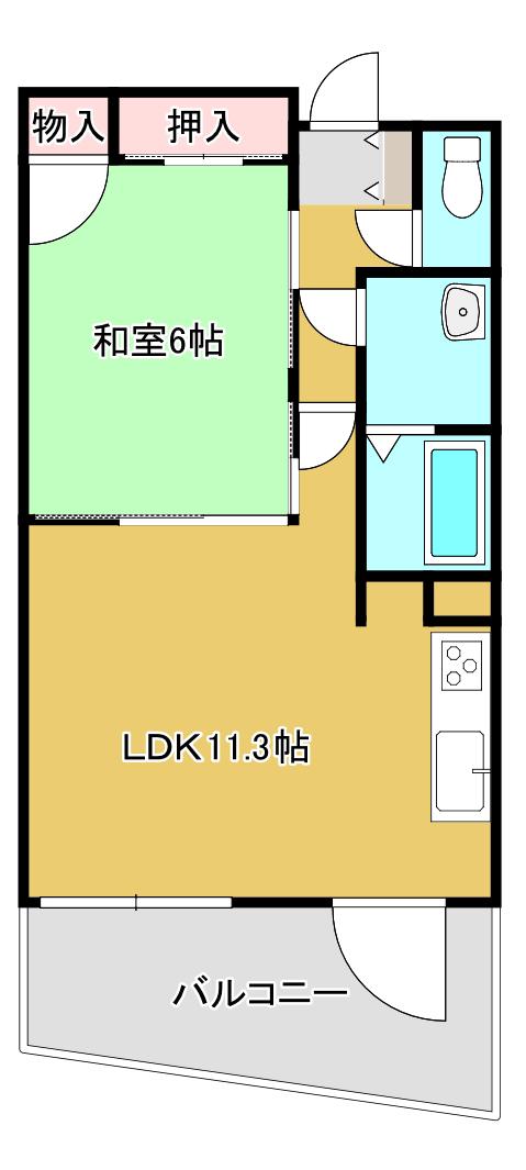 グリーンスパーク109(1LDK/8階)の間取り写真