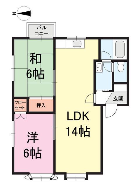 セトルときめき(2LDK/2階)の間取り写真