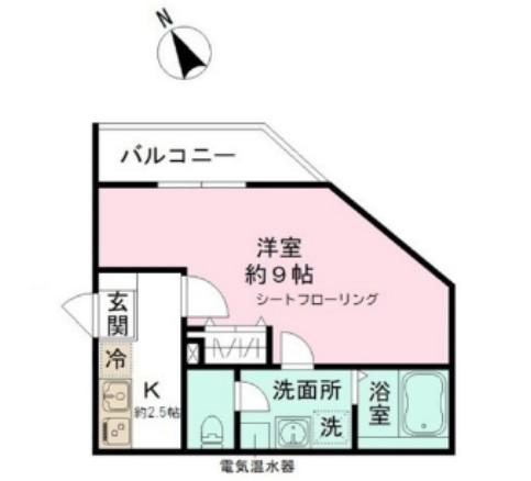 LAUREL墨田(1K/1階)の間取り写真