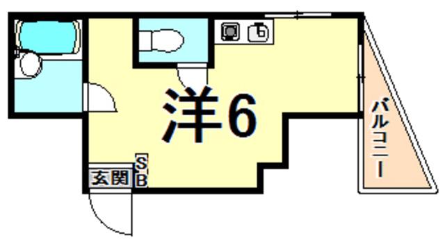 リベラームBASE(ワンルーム/4階)の間取り写真