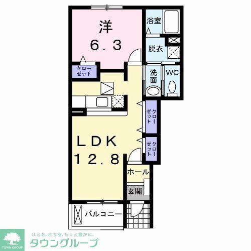 パルティール(1LDK/1階)の間取り写真
