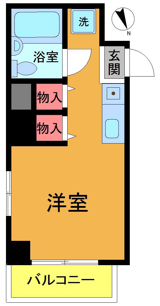 メインステージ西葛西(ワンルーム/6階)の間取り写真
