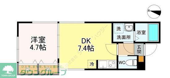 EILA三郷中央(1DK/2階)の間取り写真