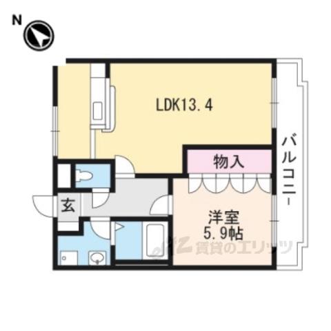 PAULOWNIA Ⅱ(1LDK/1階)の間取り写真