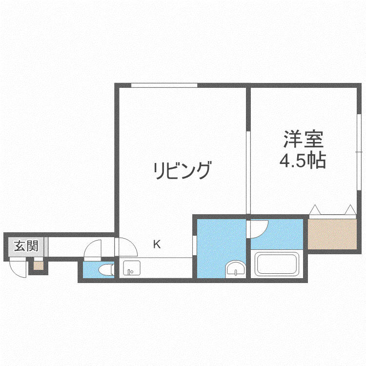 フォーシーズン大通III(1DK/3階)の間取り写真