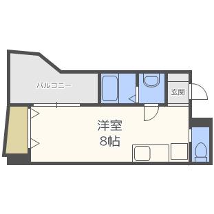 プレサンス松屋町グレース(1LDK/9階)の間取り写真