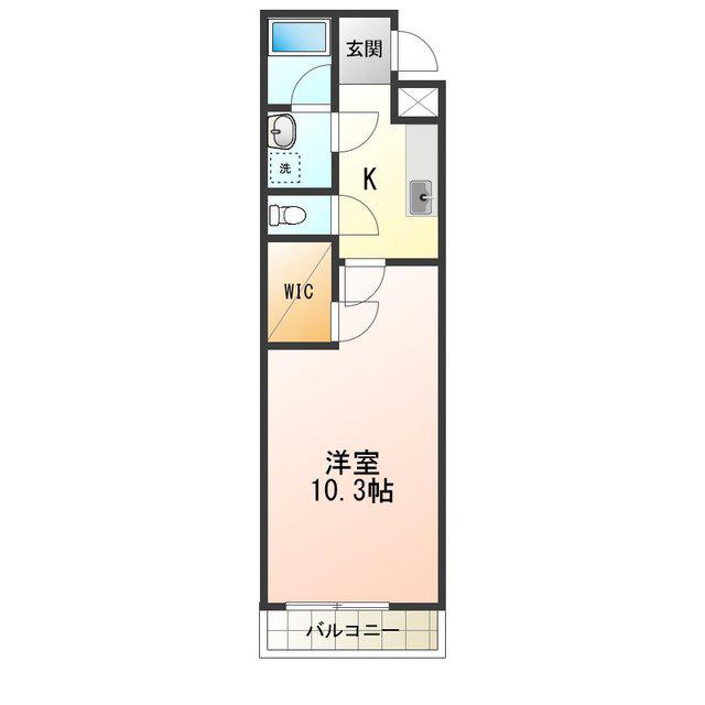 セレーナ住之江II番館(1K/2階)の間取り写真