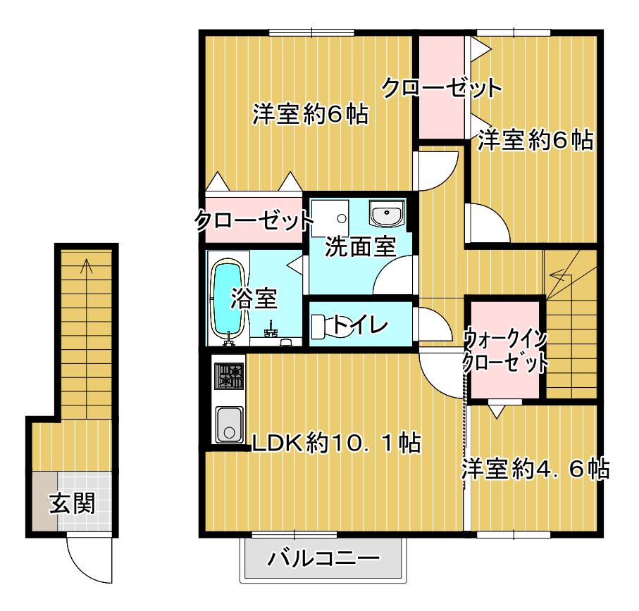 ルミエール(3LDK/2階)の間取り写真