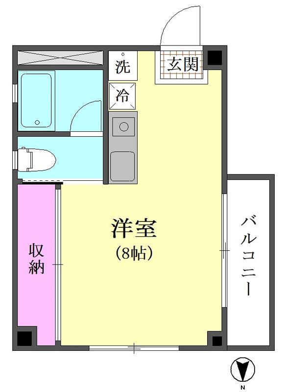 Y・M・RESIDENCE(ワンルーム/2階)の間取り写真