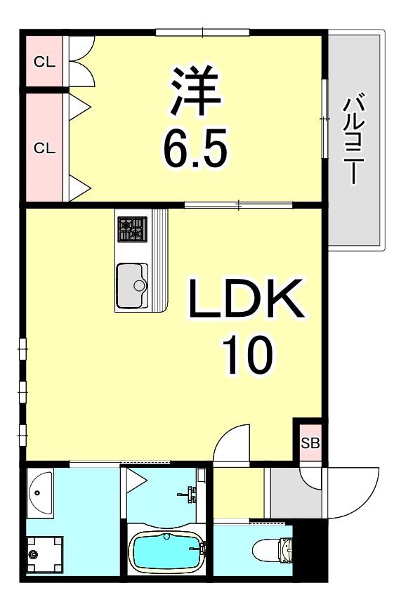 ソラリア一番町(1LDK/3階)の間取り写真