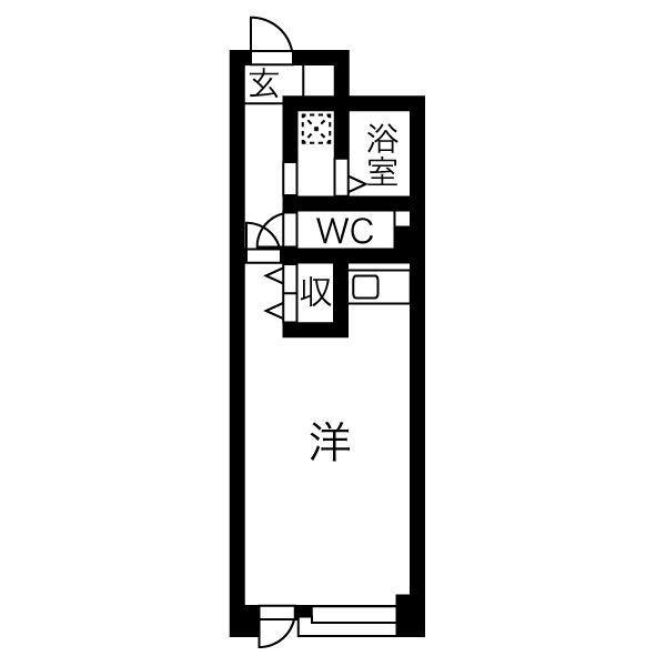 TSCOURT北22条(ワンルーム/2階)の間取り写真