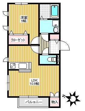 エステート小竹向原(1LDK/2階)の間取り写真